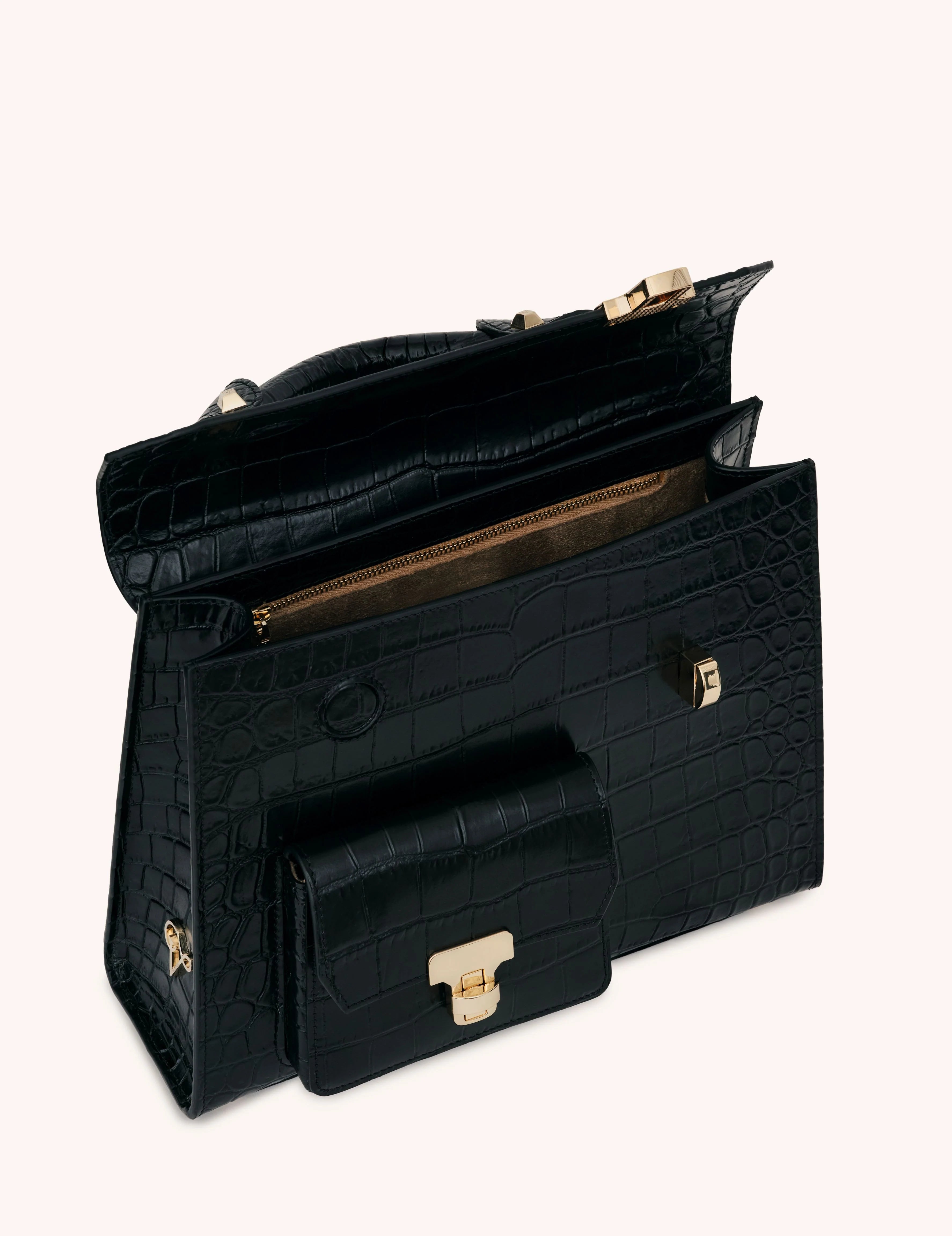 unique designer luxury black hand bag